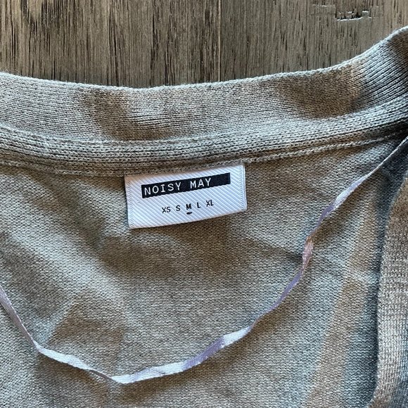 Noisy May Long Light Grey Cardigan - Size M - Picture 4 of 4